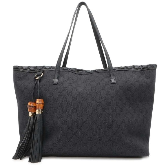 Gucci Bag Charm GG Canvas Tote Black - Picture 2 of 11